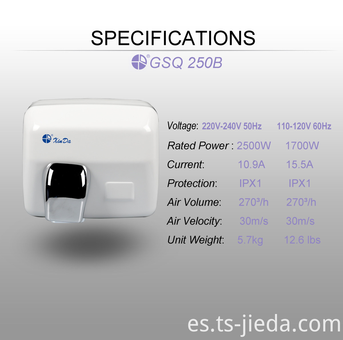 Artículos sanitarios de mano con sensor de infrarrojos Hand sanitary ware with infrared sensor tool